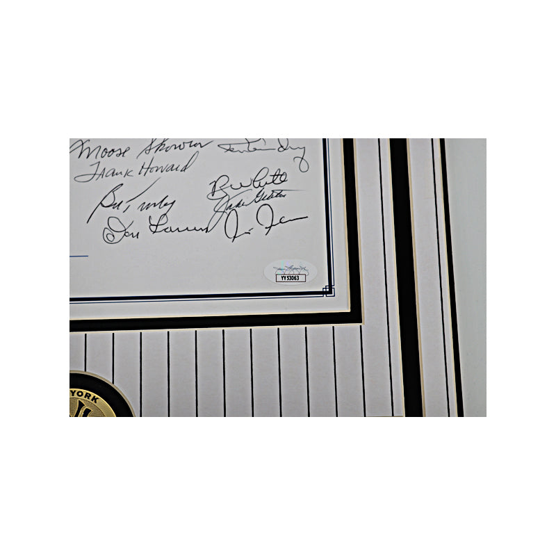 Berra, Gossage, Chambliss, 15 Signatures Its Great to be on a Winner New York Yankees Coin Collage (JSA LOA)