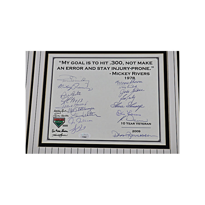Guidry, Howard, Dent 17 Signatures My Goal is to Hit .300 New York Yankees Coin Collage (JSA LOA)