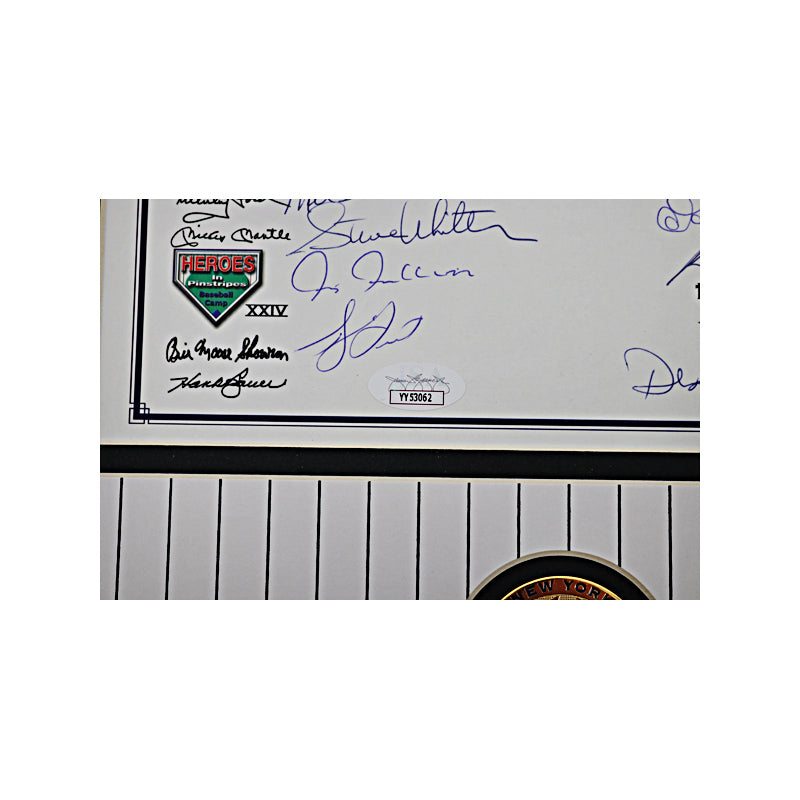 Guidry, Howard, Dent 17 Signatures My Goal is to Hit .300 New York Yankees Coin Collage (JSA LOA)