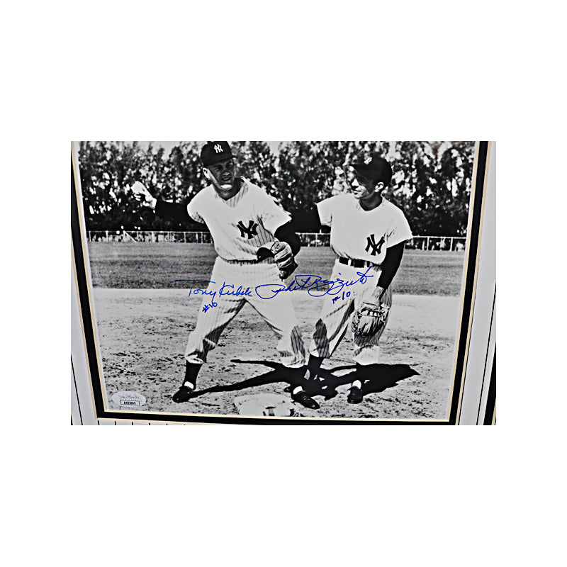 Tony Kubek & Phil Rizzuto Dual Signed 8X10 Coin Collage (JSA)