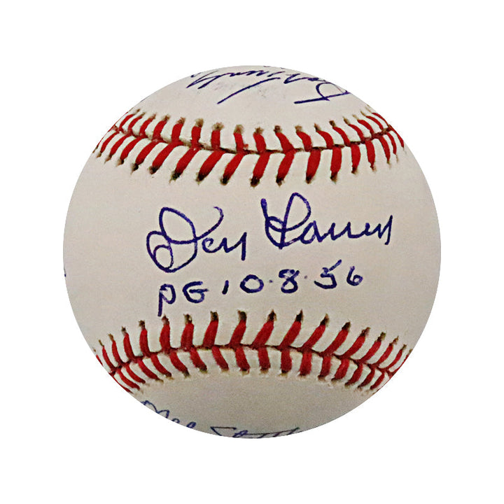 Larsen, Rivers, Kubek Yankee Legends Multi Signed Autographed OMLB Baseball (JSA LOA #YY44499)