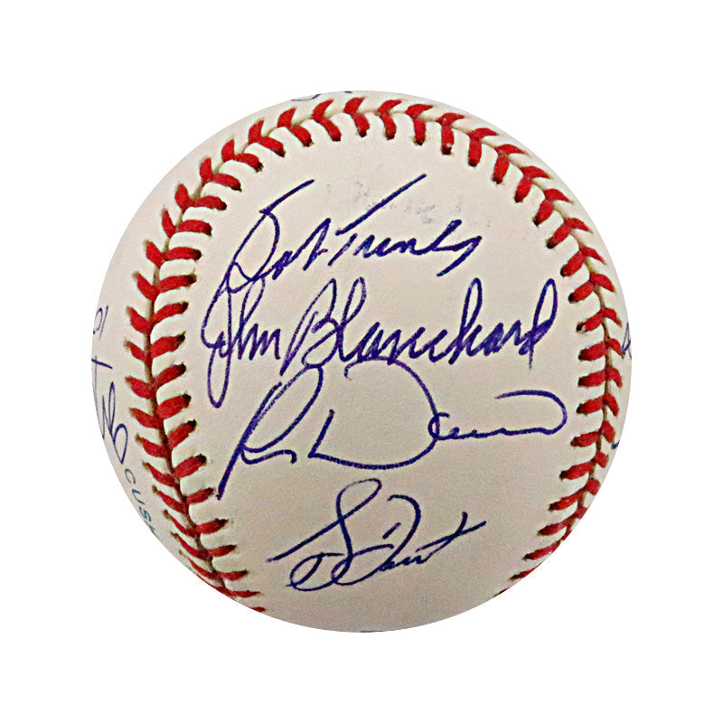 Larsen, Rivers, Kubek Yankee Legends Multi Signed Autographed OMLB Baseball (JSA LOA #YY44499)