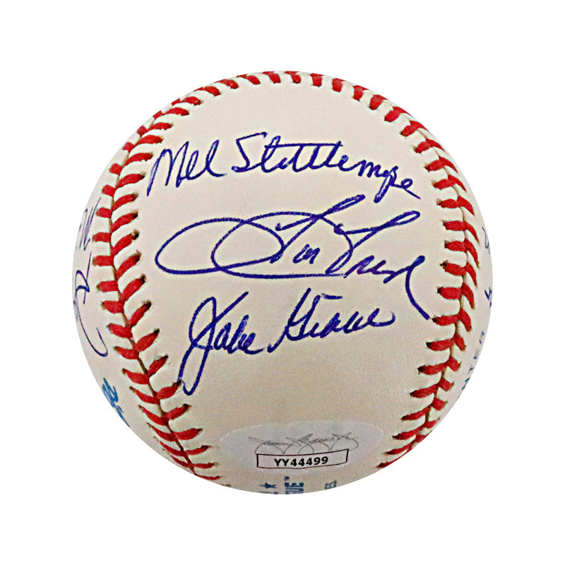 Larsen, Rivers, Kubek Yankee Legends Multi Signed Autographed OMLB Baseball (JSA LOA #YY44499)