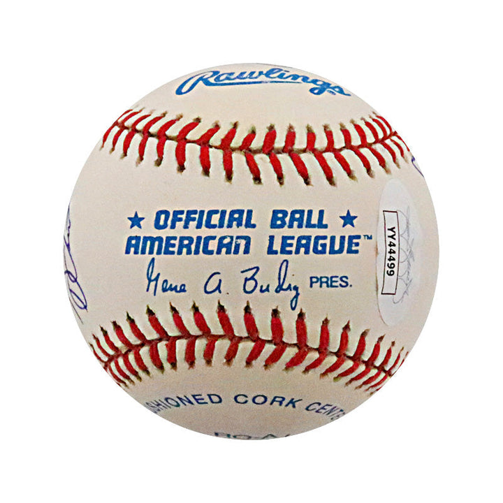 Larsen, Rivers, Kubek Yankee Legends Multi Signed Autographed OMLB Baseball (JSA LOA #YY44499)