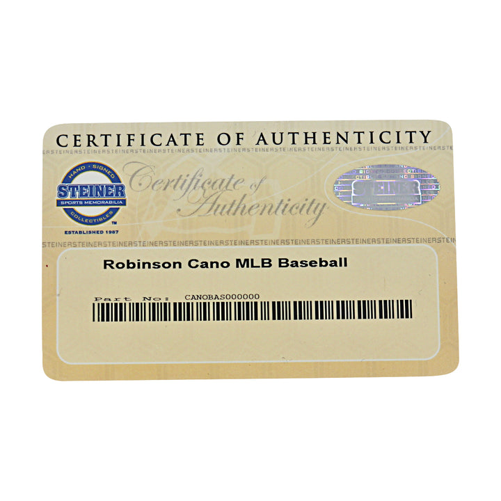 Robinson Cano Yankees Mets Mariners Autographed OMLB Baseball Steiner COA