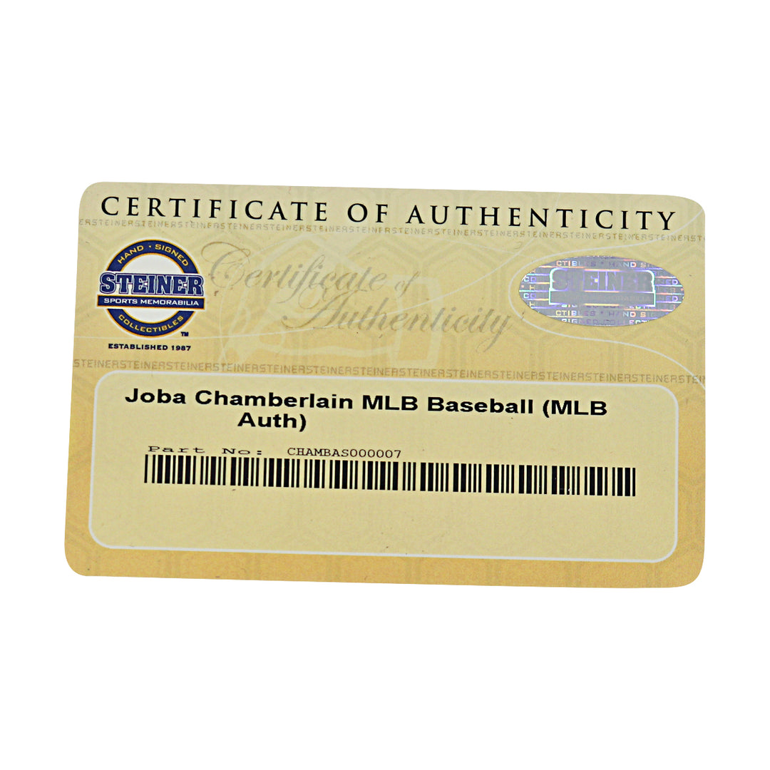 Joba Chamberlain New York Yankees Autographed OMLB Baseball MLB / Steiner COA