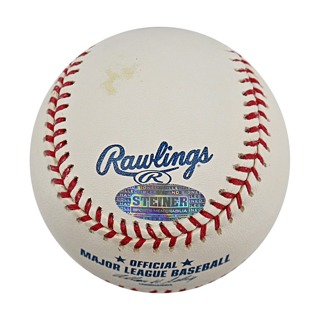 Jose Reyes New York Mets Autographed OMLB Baseball MLB / Steiner COA