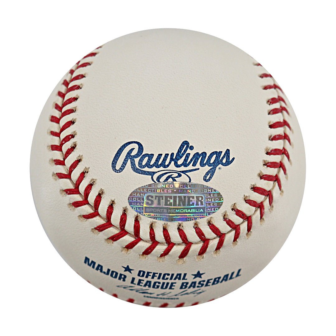Jose Reyes New York Mets Autographed OMLB Baseball MLB / Steiner COA