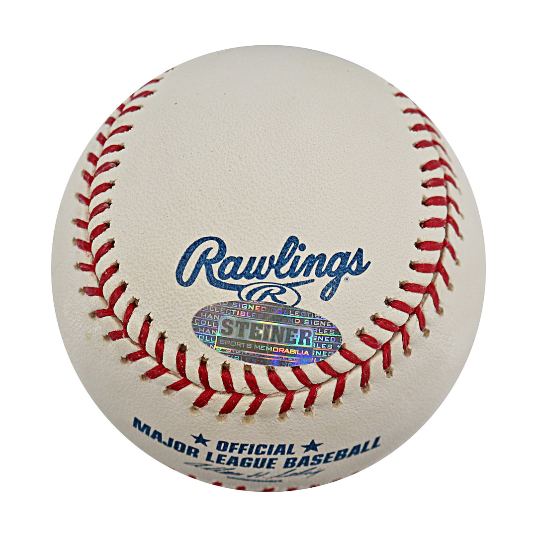 Jose Reyes New York Mets Autographed OMLB Baseball MLB / Steiner COA