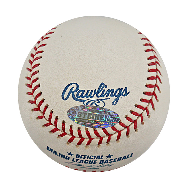 Jose Reyes New York Mets Autographed OMLB Baseball MLB / Steiner COA