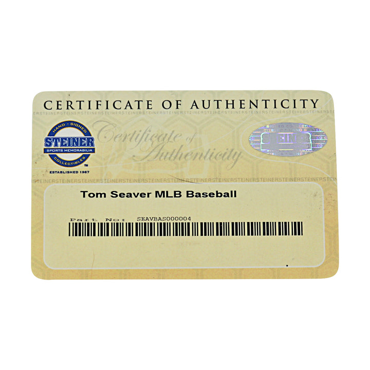 Tom Seaver New York Mets Autographed OMLB Baseball Steiner COA