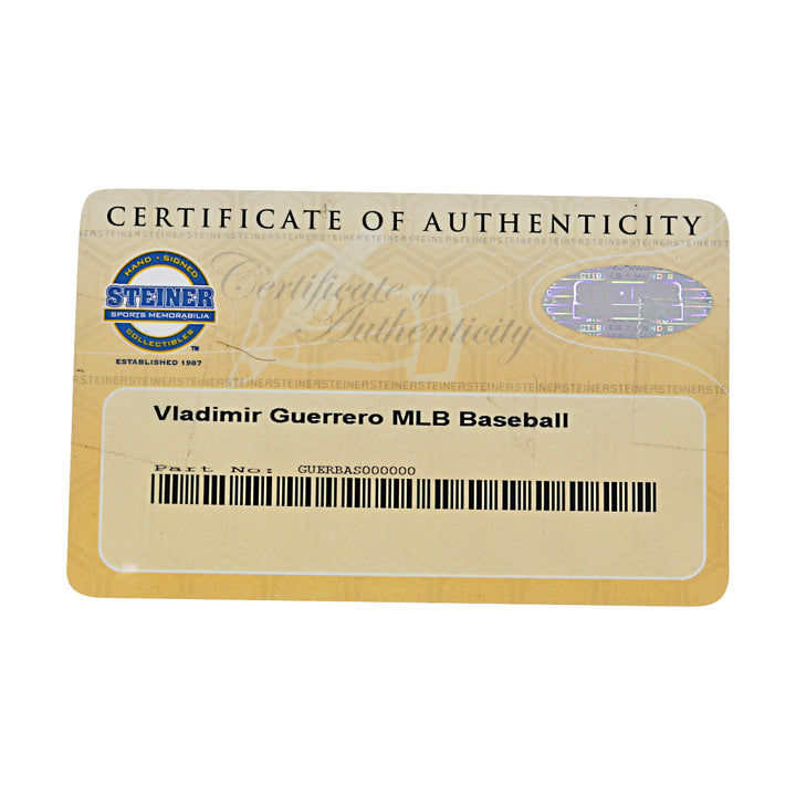 Vladimir Guerrero Angels Expos Autographed OMLB Baseball Steiner COA