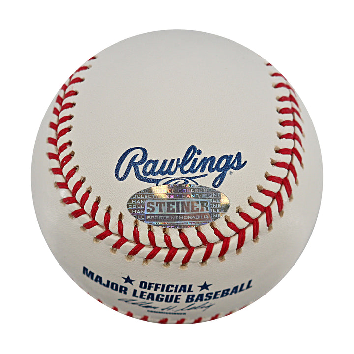 Phil Hughes New York Yankees Autographed OMLB Baseball MLB / Steiner COA