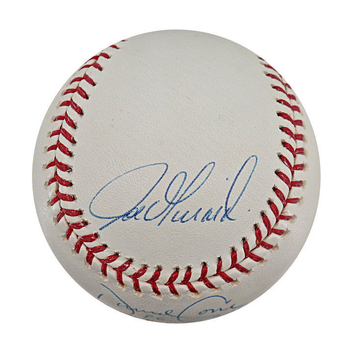 David Cone Joe Girardi Yankees Autographed Inscribed OMLB Baseball MLB / Steiner COA