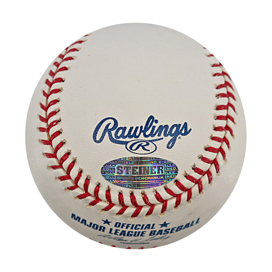 Jose Valentin Brewers White Sox Autographed OMLB Baseball Steiner COA