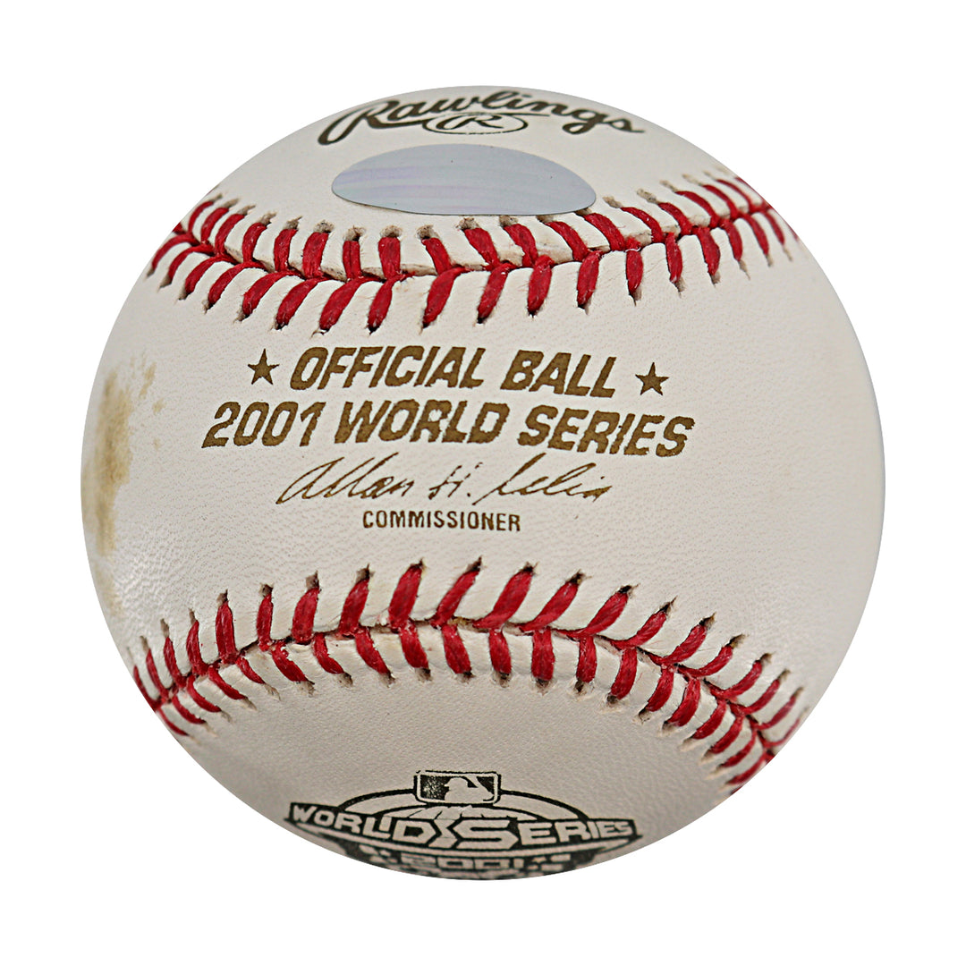Luis Gonzalez Arizona Diamondbacks Autographed 2001 WS Logo Baseball MLB / Steiner Holo Only