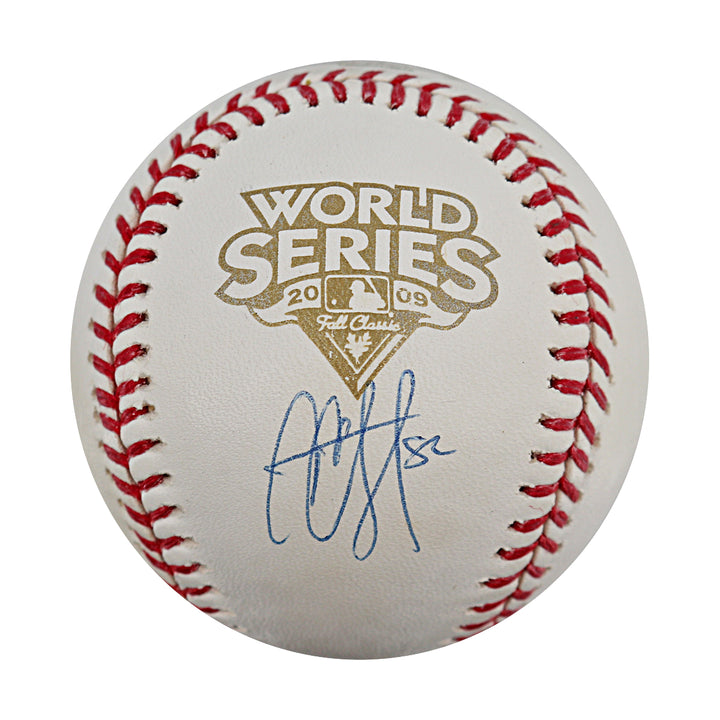CC Sabathia New York Yankees Autographed 2009 World Series Logo Baseball Steiner COA
