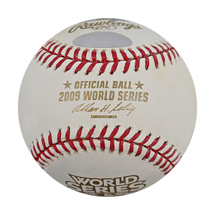 CC Sabathia New York Yankees Autographed 2009 World Series Logo Baseball Steiner COA
