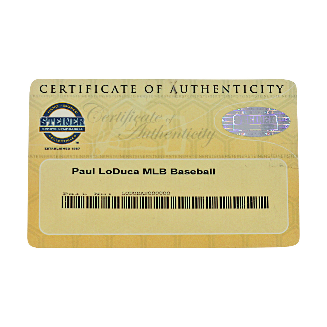 Paul Lo Duca Dodgers Marlins Mets Autographed OMLB Baseball Steiner COA