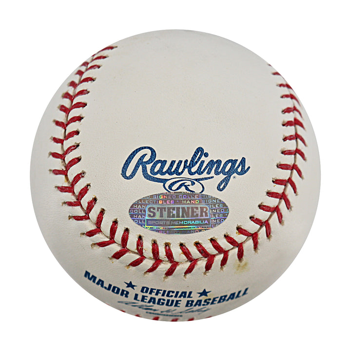 Jose Reyes New York Mets Autographed OMLB Baseball MLB / Steiner COA
