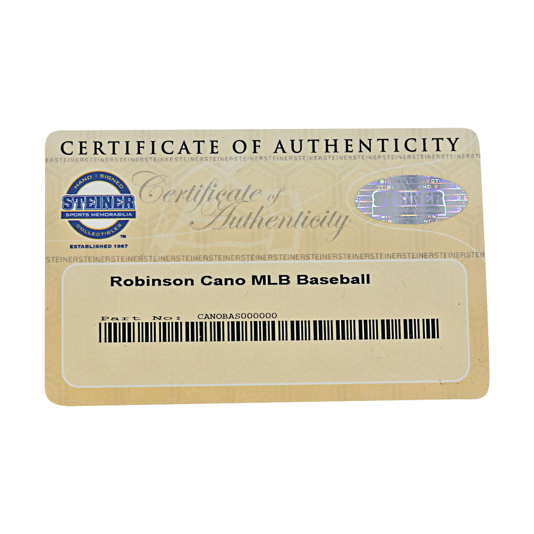 Robinson Cano Yankees Mets Mariners Autographed OMLB Baseball Steiner COA