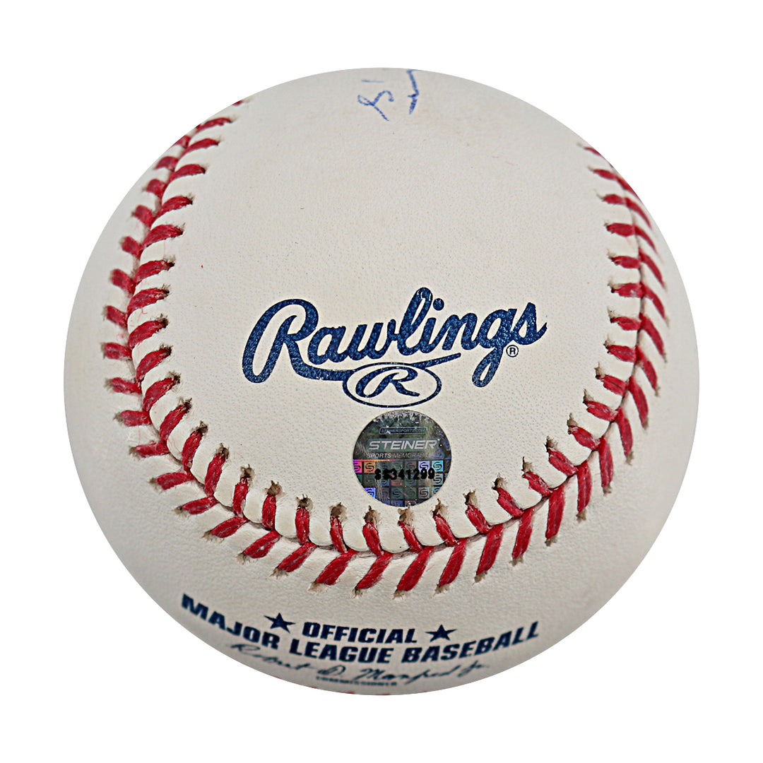 Johnny Damon Yankees Red Sox Autographed OMLB Baseball Steiner Holo Only