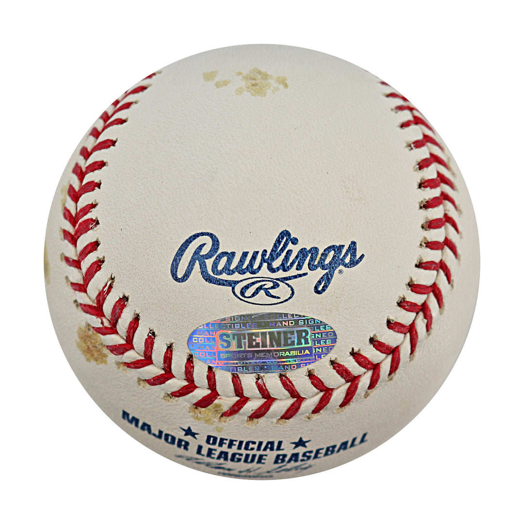 Phil Hughes New York Yankees Autographed OMLB Baseball MLB / Steiner COA