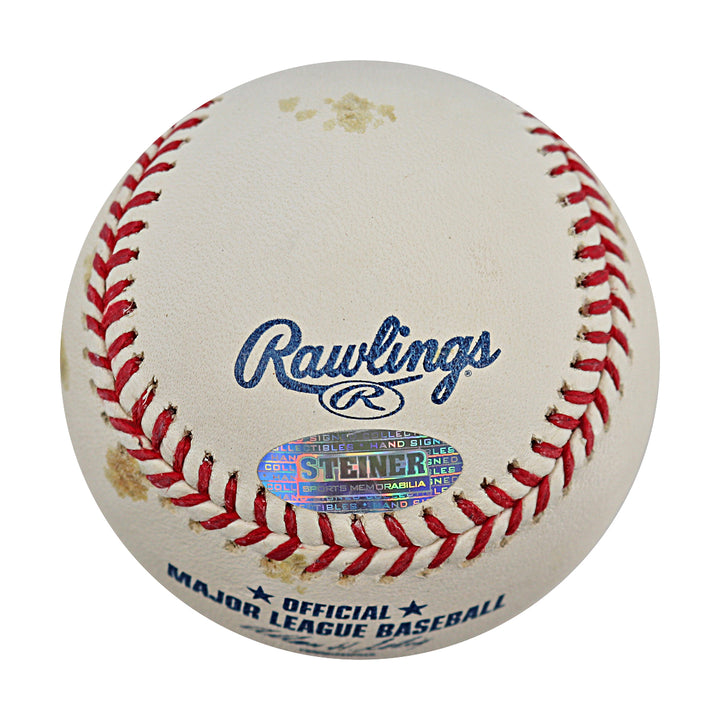 Phil Hughes New York Yankees Autographed OMLB Baseball MLB / Steiner COA