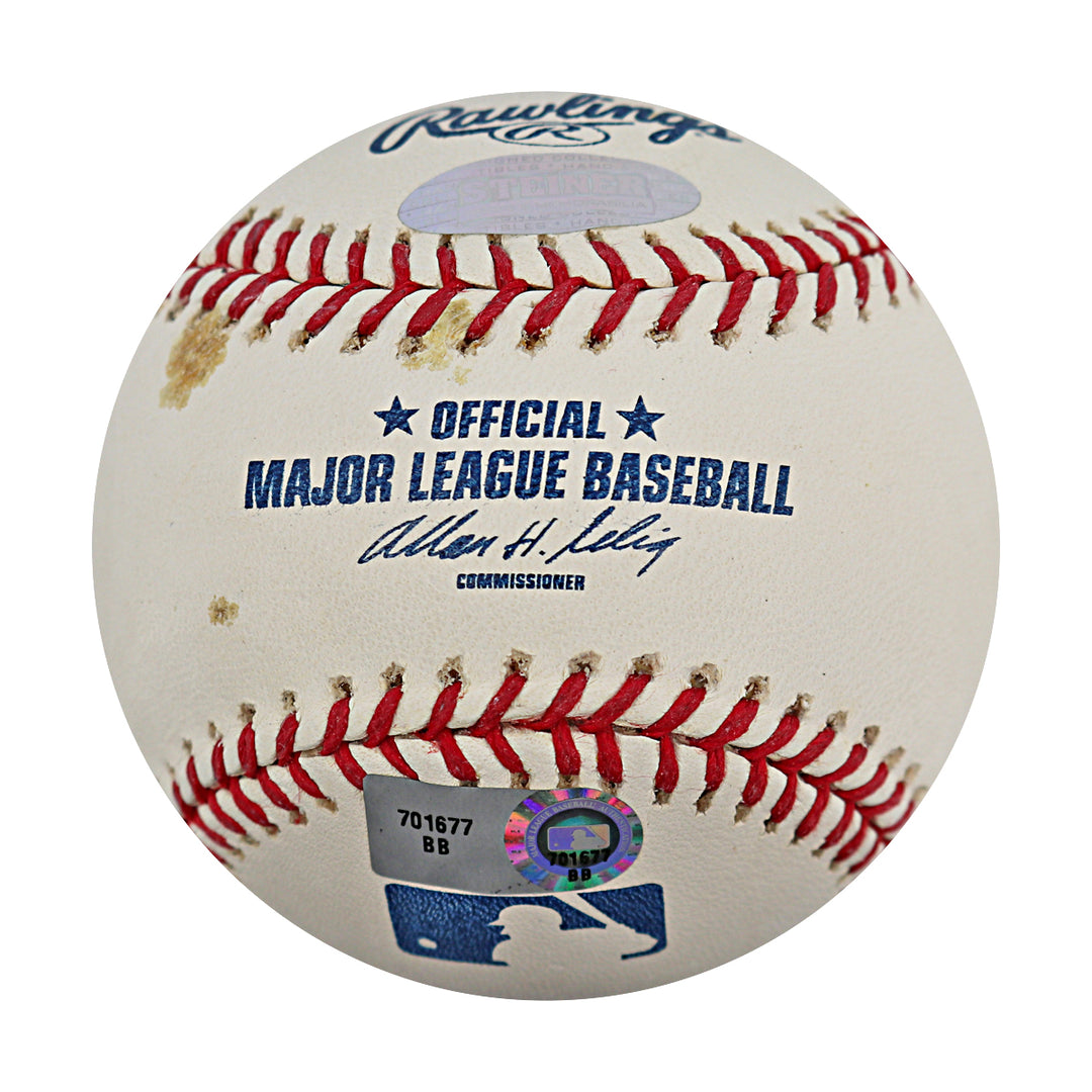 Phil Hughes New York Yankees Autographed OMLB Baseball MLB / Steiner COA