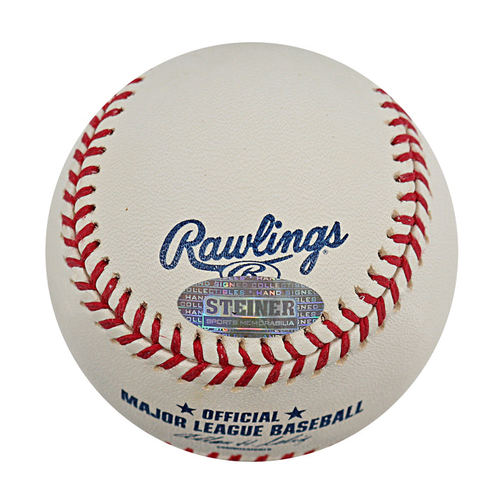 Phil Hughes New York Yankees Autographed OMLB Baseball MLB / Steiner COA