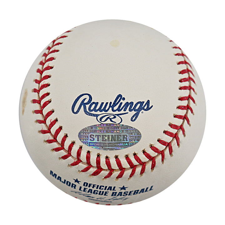 Phil Hughes New York Yankees Autographed OMLB Baseball MLB / Steiner COA