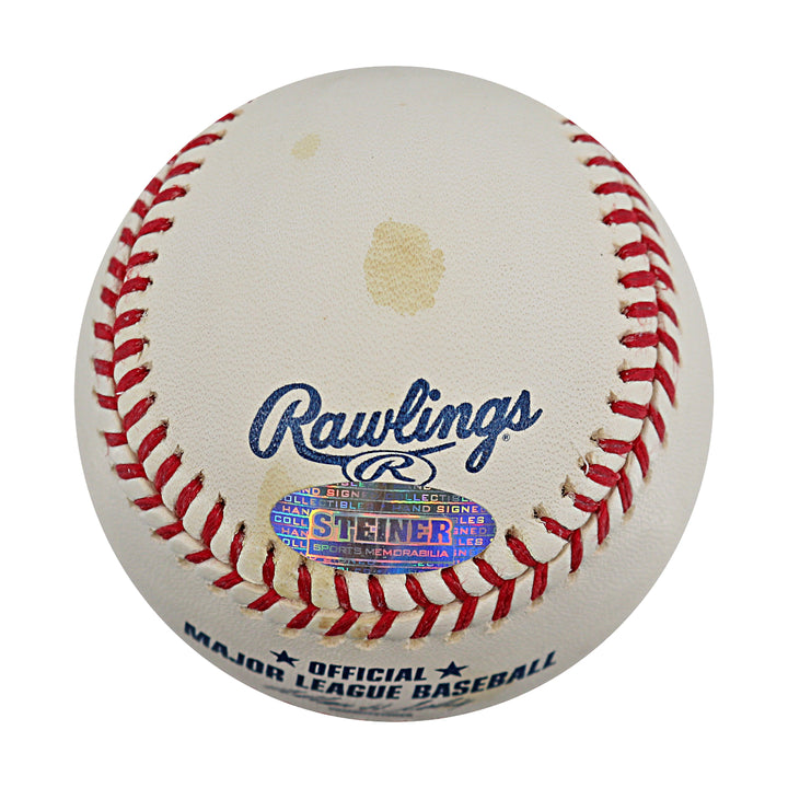 Phil Hughes New York Yankees Autographed OMLB Baseball MLB / Steiner COA