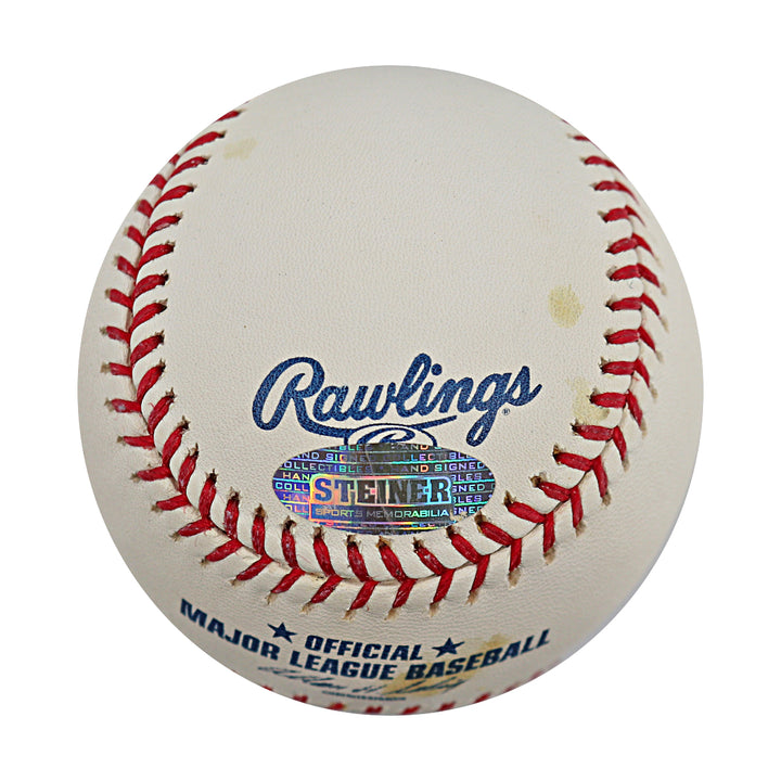 Phil Hughes New York Yankees Autographed OMLB Baseball MLB / Steiner COA