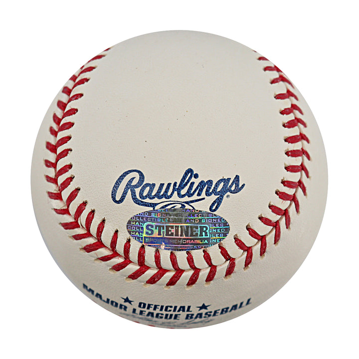 Phil Hughes New York Yankees Autographed OMLB Baseball MLB / Steiner COA