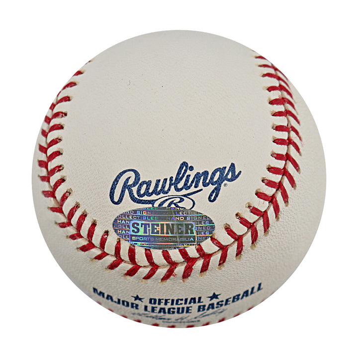 Phil Hughes New York Yankees Autographed OMLB Baseball MLB / Steiner COA