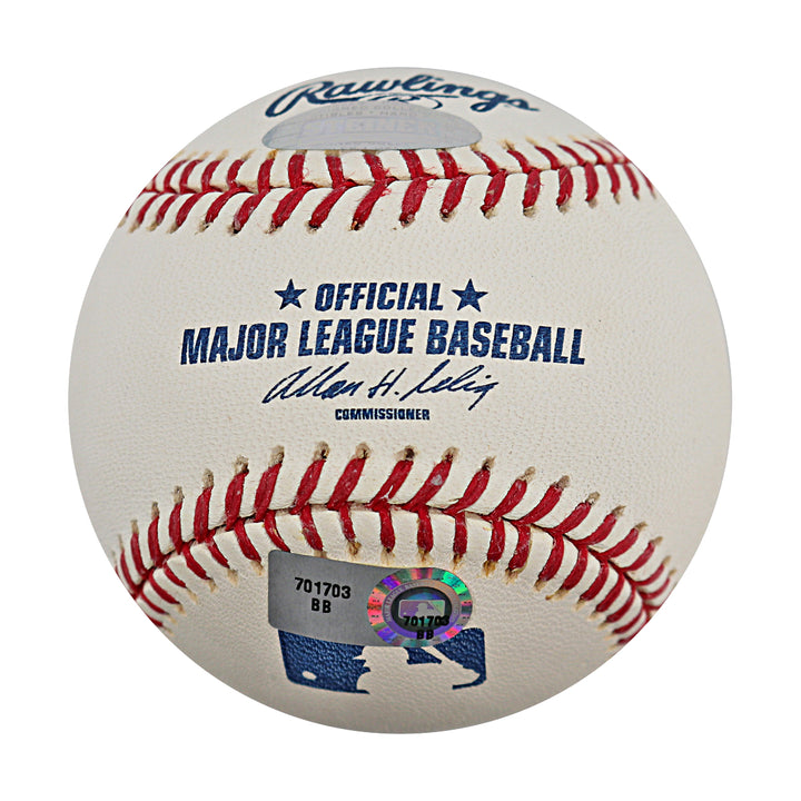 Phil Hughes New York Yankees Autographed OMLB Baseball MLB / Steiner COA