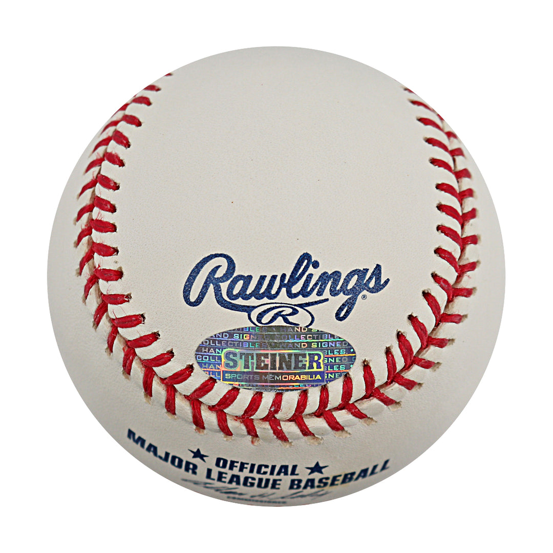 Phil Hughes New York Yankees Autographed OMLB Baseball MLB / Steiner COA