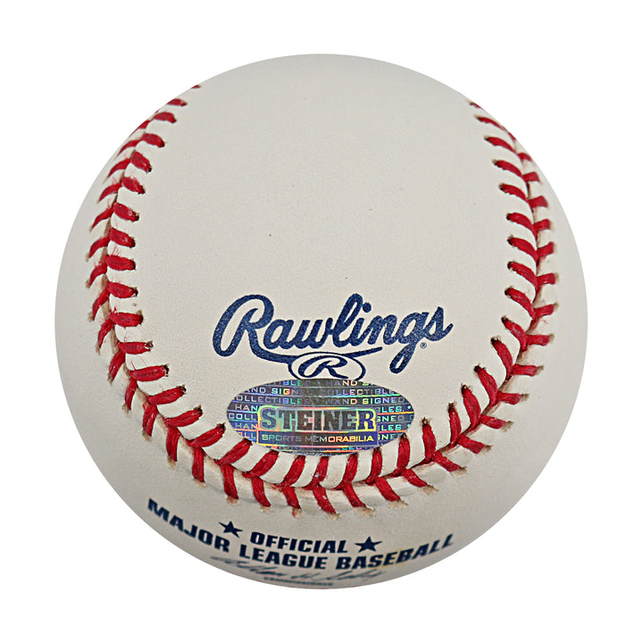 Phil Hughes New York Yankees Autographed OMLB Baseball MLB / Steiner COA