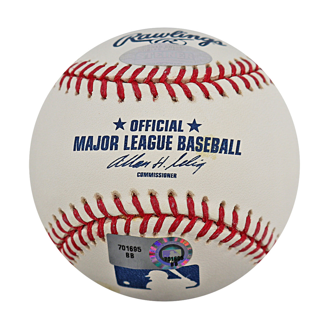 Phil Hughes New York Yankees Autographed OMLB Baseball MLB / Steiner COA