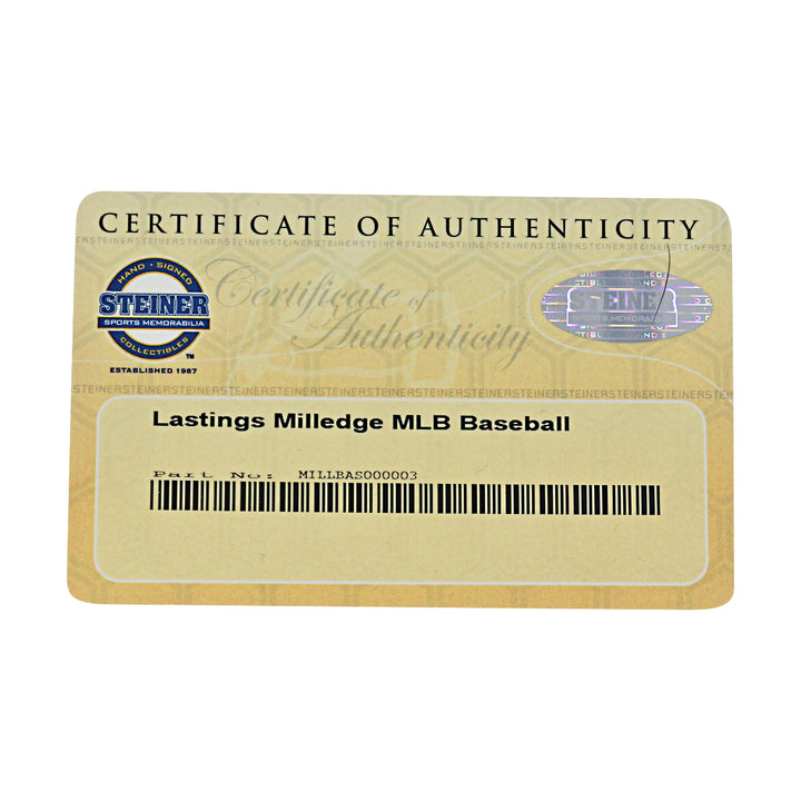 Lastings Milledge New York Yankees Autographed OMLB Baseball Steiner COA