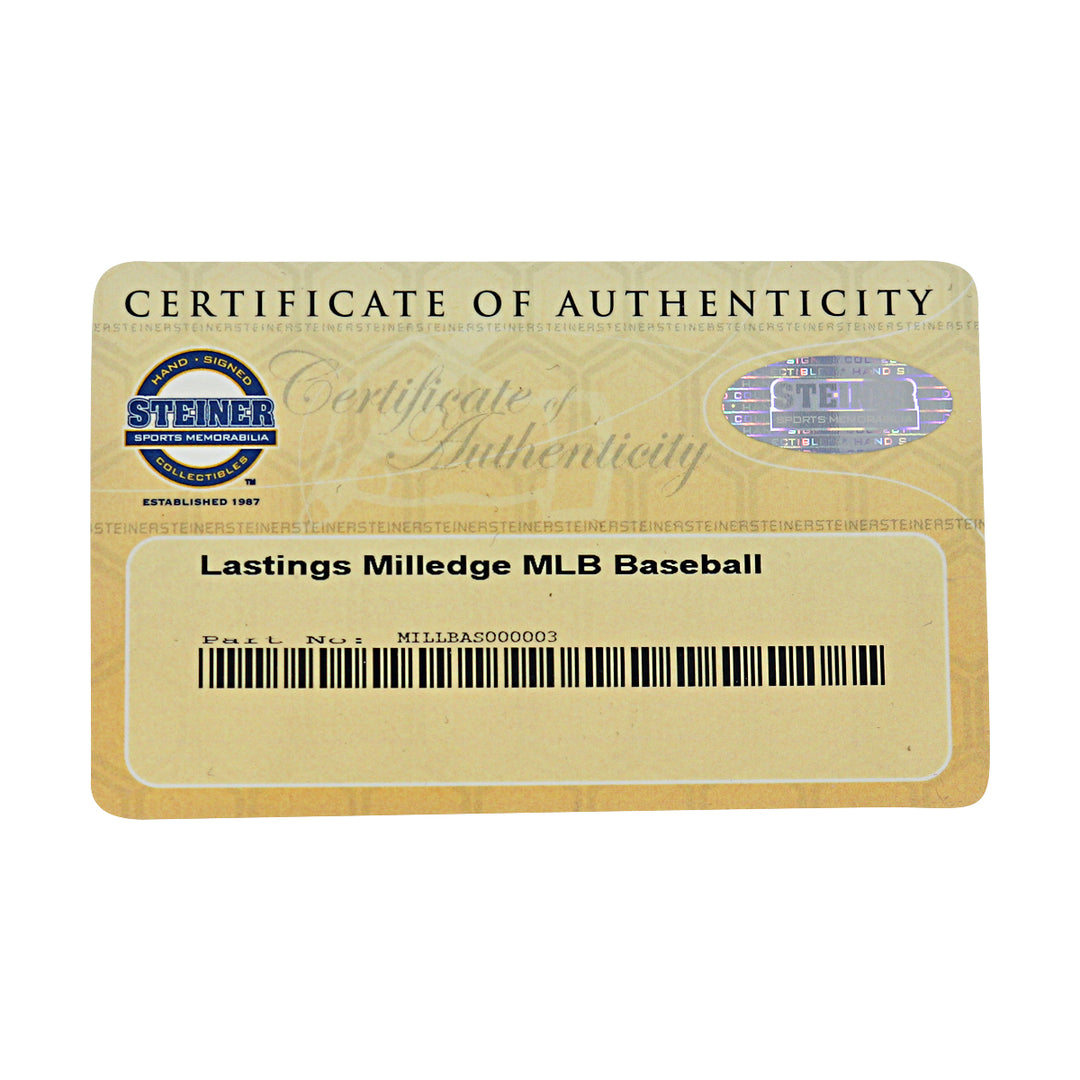Lastings Milledge New York Yankees Autographed OMLB Baseball Steiner COA