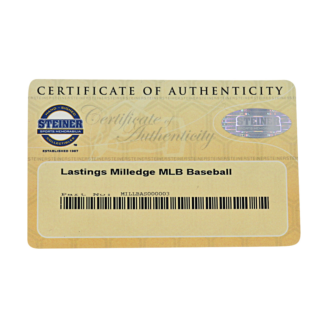 Lastings Milledge New York Yankees Autographed OMLB Baseball Steiner COA