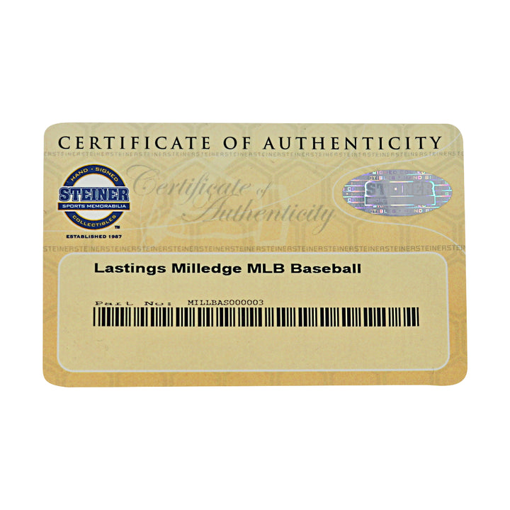 Lastings Milledge New York Yankees Autographed OMLB Baseball Steiner COA
