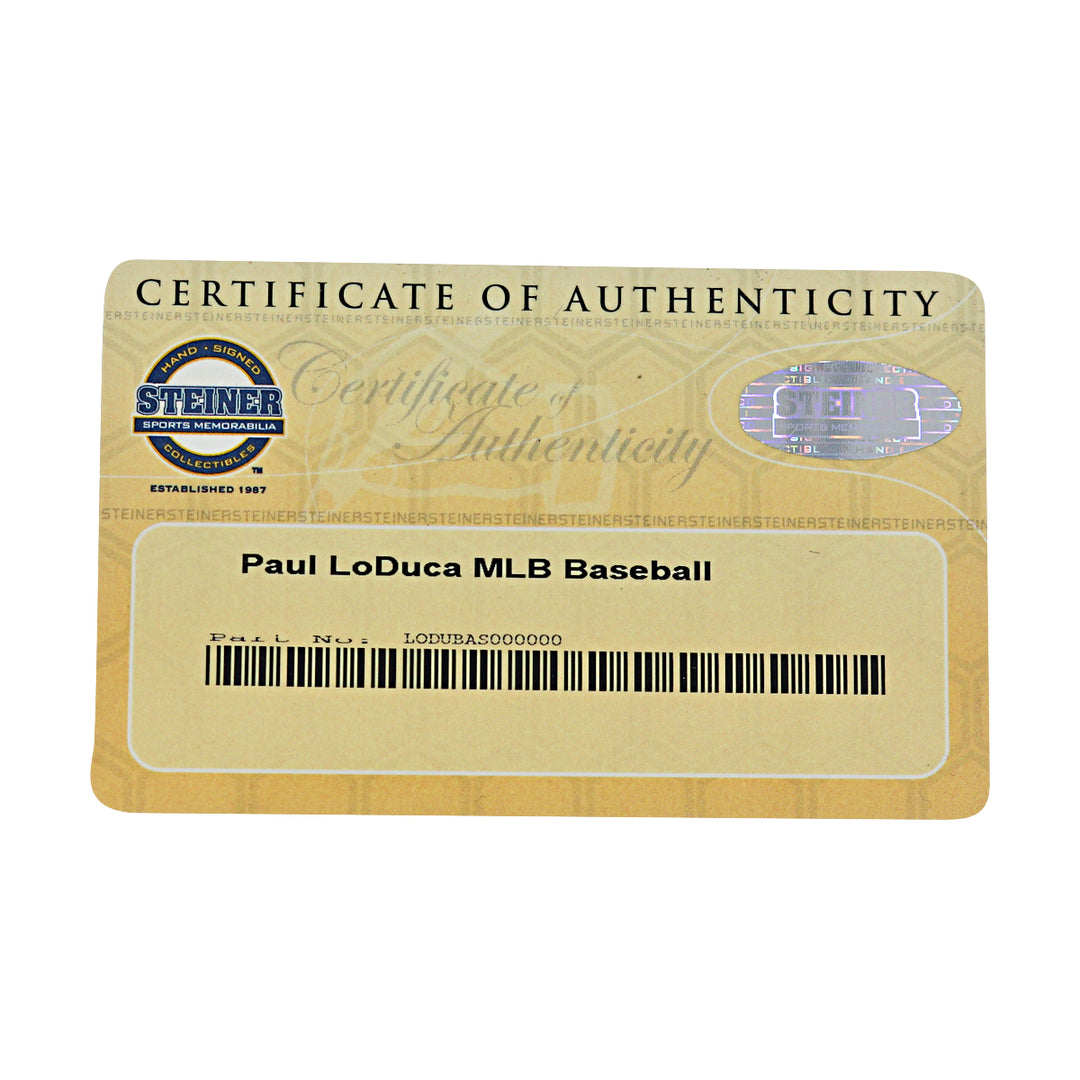 Paul Lo Duca Dodgers Marlins Mets Autographed OMLB Baseball Steiner COA