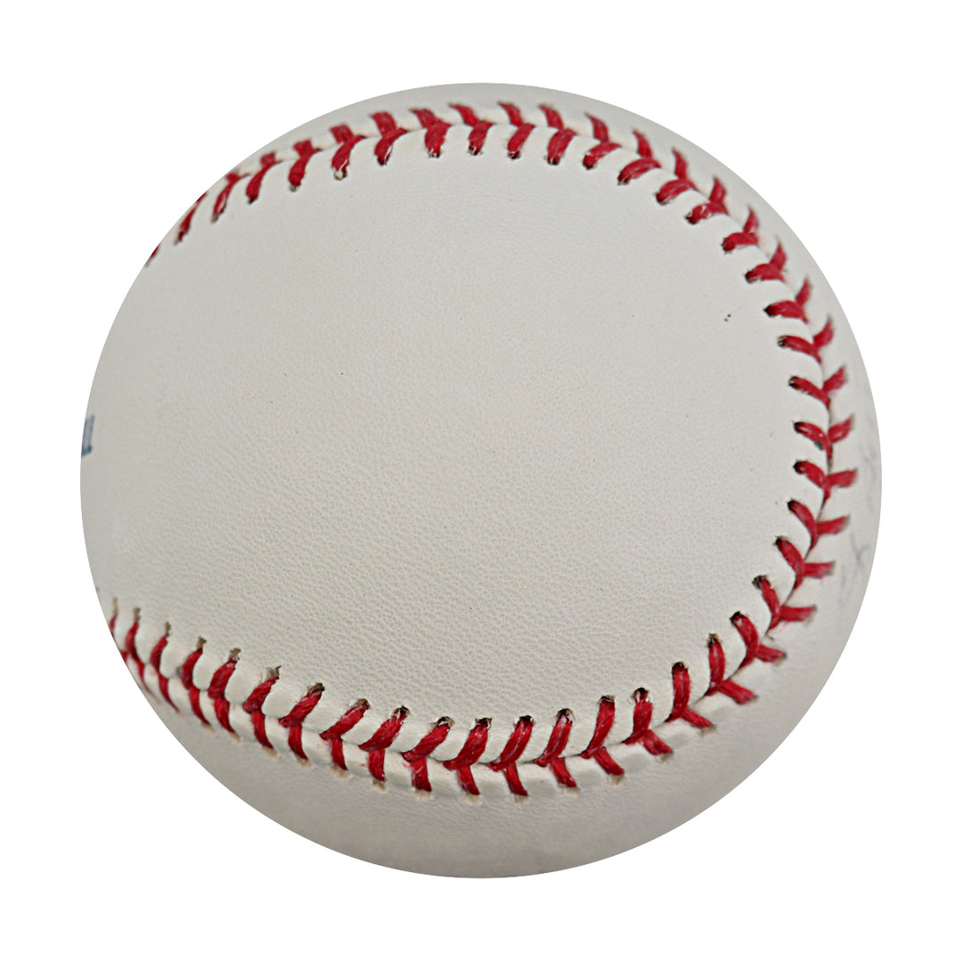 Yogi Berra Don Larsen New York Yankees Autographed Inscribed OMLB Baseball Steiner COA