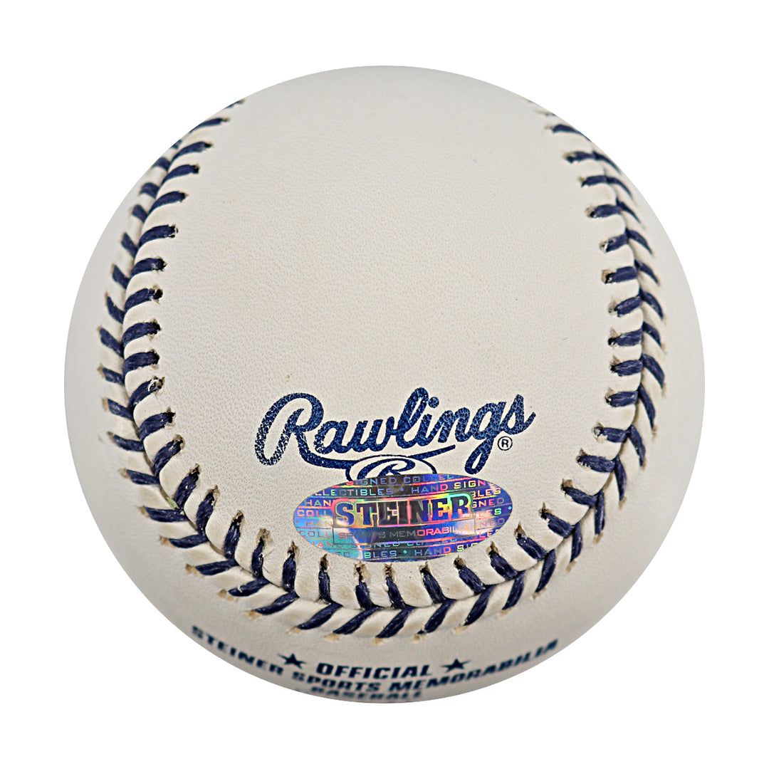 Mark Teixeira New York Yankees Autographed Steiner Sports Blue Lace Baseball Steiner COA