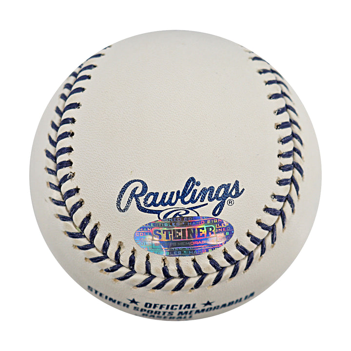 Mark Teixeira New York Yankees Autographed Steiner Sports Blue Lace Baseball Steiner COA