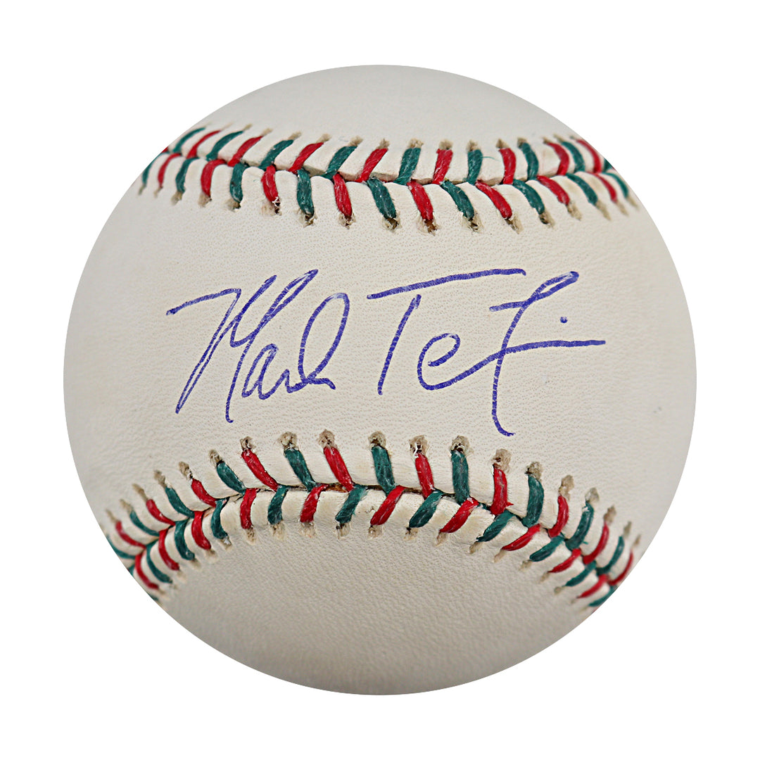Mark Teixeira New York Yankees Autographed Steiner Sports Red/Green Lace Baseball Steiner COA