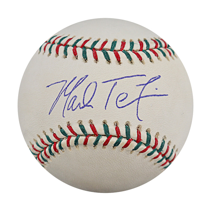 Mark Teixeira New York Yankees Autographed Steiner Sports Red/Green Lace Baseball Steiner COA