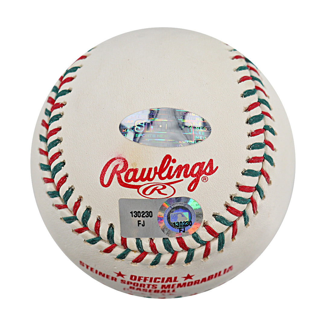 Mark Teixeira New York Yankees Autographed Steiner Sports Red/Green Lace Baseball Steiner COA